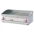 Fry Top a gas professionale da banco piastra 3/5 liscia 2/5 rigata in acciaio Allforfood FTLRT/610G linea ELLE