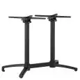 Base - colore nero - Struttura in alluminio accatastabile con accessorio pieghevole e piedini regolabili - Modello 1341-E91-01