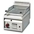 GRIGLIA TOP A PIETRA LAVICA A GAS - MOD. CW/4G - Griglia in acciaio inox - Dimensioni: cm L 40 x P 65 x H 29 - Norma CE