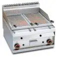 GRIGLIA TOP A PIETRA LAVICA A GAS - MOD. CW/6G - N. 2 griglie in acciaio inox - Dimensioni: cm L 60 x P 65 x H 29 - Norma CE