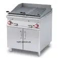 GRIGLIA A PIETRA LAVICA A GAS - MOD. CW/98G - N. 2 griglie in acciaio inox - N. 2 zone cottura - Vano a giorno - Dimensioni: cm L 80 x P 90 x H 90 - Norma CE
