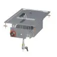 FRIGGITRICE ELETTRICA DA INCASSO - MOD. F10D/64ET - N. 1 vasca LT. 10 - Produzione patate: 10 Kg/h - Alimentazione trifase 230V/3 400V/3N - Potenza kW 7,15 - Dimensioni: cm. L 40 x P 60 x H 39 - Norma CE