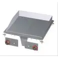 FRY TOP ELETTRICO 1/2 PIASTRA LISCIA 1/2 PIASTRA RIGATA DA INCASSO - MOD. FTLRD-66ET - N. 2 zone di cottura - Alimentazione trifase o monofase 400V/3N 230V/3 230V - Potenza kW 6 - Dimensioni: cm. L 60 x P 60 x H 22 - Norma CE