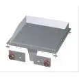 FRY TOP ELETTRICO PIASTRA RIGATA CROMATA DA INCASSO - MOD. FTRD-66ETS - N. 2 zone di cottura - Alimentazione trifase o monofase 400V/3N 230V/3 230V - Potenza kW 6 - Dimensioni: cm. L 60 x P 60 x H 22 - Norma CE