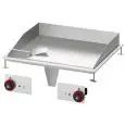 FRY TOP ELETTRICO PIASTRA LISCIA CROMATA DA INCASSO - MOD. FTLD-68ETS - N. 2 zone di cottura - Alimentazione trifase 400V/3N 230V/3 - Potenza kW 9 - Dimensioni: cm. L 80 x P 60 x H 22 - Norma CE