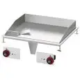 FRY TOP ELETTRICO PIASTRA LISCIA DA INCASSO - MOD. FTLD-88ET - N. 2 zone di cottura - Alimentazione trifase 400V/3N - Potenza kW 15 - Dimensioni: cm. L 80 x P 80 x H 22 - Norma CE