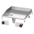 FRY TOP ELETTRICO PIASTRA LISCIA CROMATA DA INCASSO - MOD. FTLD-88ETS - N. 2 zone di cottura - Alimentazione trifase 400V/3N - Potenza kW 15 - Dimensioni: cm. L 80 x P 80 x H 22 - Norma CE