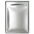 SPORTELLO INOX SINGOLO - Linea ICE - Mod. IC SP60 - Guarnizione magnetica intercambiabile - Angoli arrotondati - Foro banco cm L 44,5 x 60,4 H