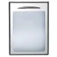SPORTELLO A VETRO SINGOLO - Linea ICE - Mod. IC SPV60 - Guarnizione magnetica intercambiabile - Angoli arrotondati - Foro banco cm L 44,5 x 60,4 H