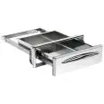 CASSETTO SERVIZI IN INOX - Linea ICE - Mod. IC CS P40 - Angoli arrotondati - Foro banco cm L 35 x 14 H - Profondità cassetto cm 44,4