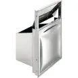 TRAMOGGIA RIFIUTI INOX VIAVAI (coperchio basculante) - Linea ICE - Mod. IC TRR 70 VV - Contenitore interno estraibile - Foro banco cm L 44 x 70 H