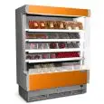 ESPOSITORE MURALE REFRIGERATO - MOD. VULCANO 80 VERNICIATO C/P - PER CARNE PRECONFEZIONATA - VENTILATO - TEMPERATURA MINIMA DI ESERCIZIO °C 0/+2 - SELF SERVICE - NON CANALIZZABILE - NORMA CE