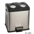 PATTUMIERA PER RACCOLTA DIFFERENZIATA - MOD. PATTUMIERA 256 - STRUTTURA IN ACCIAIO INOX SATINATO - COPERCHIO CON APERTURA A PEDALE - SISTEMA DI CHIUSURA COPERCHIO RALLENTATO - MANIGLIE DI SPINTA - NORMA CE