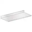 PIANO IN ACCIAIO INOX PER RETROBANCHI - Mod PAIRB539/050 - ALTEZZA ALZATINA cm 10 - DIM. Cm L 50 x P 52,5 x h 13,1 (piano con alzatina) - NORMA CE
