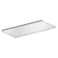 PIANO IN ACCIAIO INOX CON PROFILO IN ALLUMINIO MURO-PIANO PER RETROBANCHI - Mod PAIRB658/050SI - DIM. Cm L 50 x P 67 x h 5,7 - NORMA CE