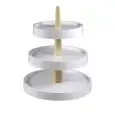 Alzata 3 Piani in Acrilico/Frassino - MEDRI Linea BODRUM - Codice 21176 - Dimensioni cm 34 - Altezza cm 48 - Imballo confezione da n. 1 Unità