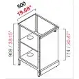 RETROBANCO BAR NEUTRO - SEMILAVORATO DA PANNELLARE - MOD. RBL500ANTA - STRUTTURA IN METALLO - N. 1 ANTA A BATTENTE IN NOBILITATO GRIGIO - DISPONIBILE IN 3 PROFONDITA': cm 40, 55, 63 - DIM Cm L 50 X H 96,9