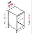 RETROBANCO BAR NEUTRO - SEMILAVORATO DA PANNELLARE - MOD. RBL500LAVATAZZE - STRUTTURA IN METALLO - PER LAVATAZZE - DISPONIBILE IN 2 PROFONDITA': cm 55, 63 - DIM Cm L 50 X H 96,9