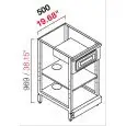 RETROBANCO BAR NEUTRO PER MACCHINA CAFFE' - SEMILAVORATO DA PANNELLARE - MOD. RBL500CASSFONDI/VG - STRUTTURA IN METALLO - N. 1 CASSETTO FONDI - N. 1 RIPIANO IN NOBILITATO GRIGIO - DISPONIBILE IN 2 PROFONDITA': cm 55, 63 - DIM Cm L 50 X H 96,9