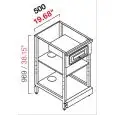 RETROBANCO BAR NEUTRO PER MACCHINA CAFFE' - SEMILAVORATO DA PANNELLARE - MOD. RBL500CASSCASSA/VG - STRUTTURA IN METALLO - N. 1 CASSETTO CASSA - N. 1 RIPIANO IN NOBILITATO GRIGIO - DISPONIBILE IN 2 PROFONDITA': cm 55, 63 - DIM Cm L 50 X H 96,9