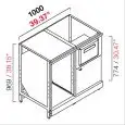 RETROBANCO BAR NEUTRO PER MACCHINA CAFFE' - SEMILAVORATO DA PANNELLARE - MOD. RBL1000MC2 - STRUTTURA IN METALLO - N. 1 CASSETTO FONDI - N. 1 ANTA BASSA IN NOBILITATO GRIGIO - N. 1 VANO NEUTRO- DISPONIBILE IN 2 PROFONDITA': cm 55, 63 - DIM Cm L 100 X H 96,