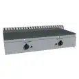 CUOCIPIADINA A GAS - Mod. RAJ2GKBB - Piana in acciaio inox - N. 2 zone cottura - Portata termica KW 26 - Dimensioni cm L 126 x P 53 x H 25,5 - Norma CE