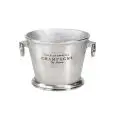 Secchiello Portabottiglie Ovale Con Anelli Silver in alluminio - MEDRI Linea SAINT TROPEZ - Codice TB-AL-09-S - Dimensioni cm 32x26 - Altezza  25 - Imballo confezione da n. 1 Unità
