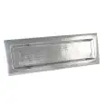 Piatto Rettangolare  in Acciaio - MEDRI Linea MONTECARLO - Codice ALM-466H - Dimensioni cm 53.5x20 - Imballo confezione da n. 1 Unità