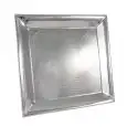 Piatto Quadrato  in Acciaio - MEDRI Linea MONTECARLO - Codice ALM-467RH - Dimensioni cm 42x42 - Imballo confezione da n. 1 Unità