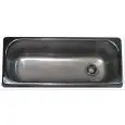 Vaschetta lavaporzionatore - 1 foro per scarico acqua (1/2") - Dimensioni cm 27x11 - Altezza cm 12