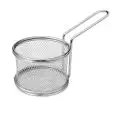 Mini Cestello Friggitrice Tondo in Inox - MEDRI - Codice MCB-4R - Diametro 10 cm - Altezza cm 7 - Imballo confezione da n. 1 Unità