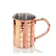 Mug Cilindrico  in Rame Martellato - MEDRI - Codice MSH-14CO - Capacità 40 cl  - Imballo confezione da n. 1 Unità