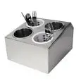 Distributore Porta Cestelli Posate in inox - MEDRI - Codice FCH-24 - Dimensioni cm 27x30 - Altezza 19 - Imballo confezione da n. 1 Unità