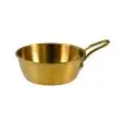 Tegame Tondo 1 Manico Servire Oro in Inox - MEDRI - Codice SSBL-01G - Diametro 105 cm - Altezza  4 - Imballo confezione da n. 1 Unità