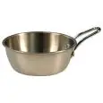 Tegame Tondo 1 Manico Servire Argento in Inox - MEDRI - Codice SSBL-02S - Diametro 125 cm - Altezza  45 - Imballo confezione da n. 1 Unità