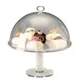 Alzata Tonda Con Campana in Policarbonato - MEDRI Linea BODRUM - Codice ZCP734 - Diametro 24 cm - Altezza cm 23 - Imballo confezione da n. 1 Unità