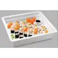 BACINELLA GASTRONOMIA IN MELAMINA BIANCA GN 2/3 mm. L 353 x P 325 x 65h - RESISTENTI ALLE ROTTURE E SICURE AL CONTATTO CON OGNI ALIMENTO - LAVABILI IN LAVASTOVIGLIE