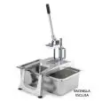 TAGLIAPATATE MANUALE - MOD. CF5 - CAPACITA' PRODUTTIVA 100/150 Kg/h - DIMENSIONI cm L 28 x P 51,2 x 73,5 h