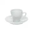 C/6 Tazze Caffè Con Piatto Bianco - MEDRI Linea BREAKFAST - Codice 390/390 - Capacità 8 cl  - Imballo confezione da n. 1 Unità