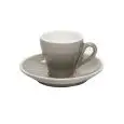 C/6 Tazze Caffè Con Piatto Grigio - MEDRI Linea BREAKFAST - Codice 390/390 - Capacità 8 cl - Imballo confezione da n. 1 Unità