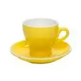 C/6 Tazze The Con Piatto Giallo - MEDRI Linea BREAKFAST - Codice 389/389 - Capacità 18 cl  - Imballo confezione da n. 1 Unità