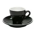 C/6 Tazze The Con Piatto Nero - MEDRI Linea BREAKFAST - Codice 389/389 - Capacità 18 cl  - Imballo confezione da n. 1 Unità