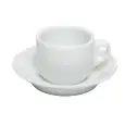 C/6 Tazza Caffè Con Piatto Bianco - MEDRI Linea BREAKFAST - Codice 1222/1223 - Capacità 8 cl  - Imballo confezione da n. 1 Unità