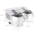 CUTTER COMBINATO - Mod. HOTMIXPRO COMBI - SISTEMA COTTURA E REFRIGERAZIONE - Capacità boccale 2 x 2 lt - Temperatura cottura +24°/+190° C -  Temperatura raffreddamento -24° C - Potenza W 2300 + 1750 - Dimensioni cm L 61 x P 47 x 34h