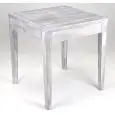 TAVOLO VINTAGE PER ENOTECA - MOD. 125 - BASE IN LEGNO DI TOULIPIER MASSELLO E GAMBE SAGOMATE  - PIANO IN LEGNO IMPIALLACCIATO - TINTA TORTORA CON EFFETTO SPAZZOLATO - PER USO INTERNO - NORMA CE