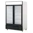ARMADIO FRIGORIFERO IN ACCIAIO - Mod. MCF8716GR - VENTILATO - CAPACITA' LT 1300 - N. 2 PORTE VETRO - TEMPERATURA 0°/+8°C - Dim. cm L 138,2 x P 80,5 x h 206,5 - Norma CE