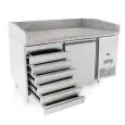 Banco pizza refrigerato in acciaio inox Allforfood FQG4511