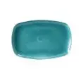 Piatto Rettangolare Verde - MEDRI Linea MATIZ - Dimensioni cm 35x23 - Imballo confezione da n. 6 Unità
