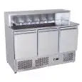 Saladette e banco pizza refrigerato in acciaio inox Atosa ESL3858GR