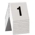 C/10 Numeri Da Tavolo Bianco in Plastica - SECURIT - Codice TN-1-10-WT - Dimensioni cm 5x4 - Imballo confezione da n. 1 Unità